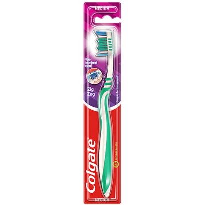 [CCP02800] Colgate Zig Zag Green and White Toothbrush Medium