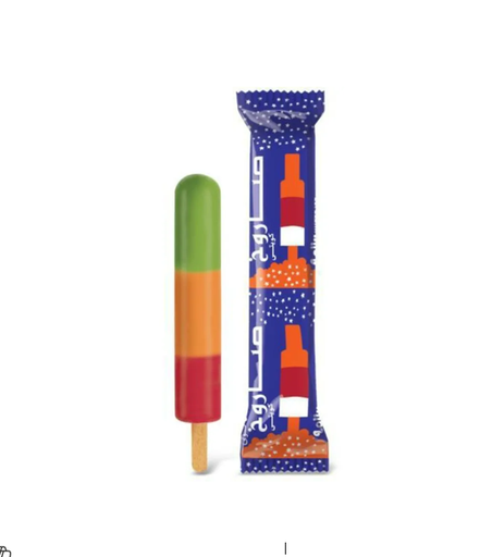 KDD LOLLY RASPBERRY AND ORANGE WATER ICE ROCKET
