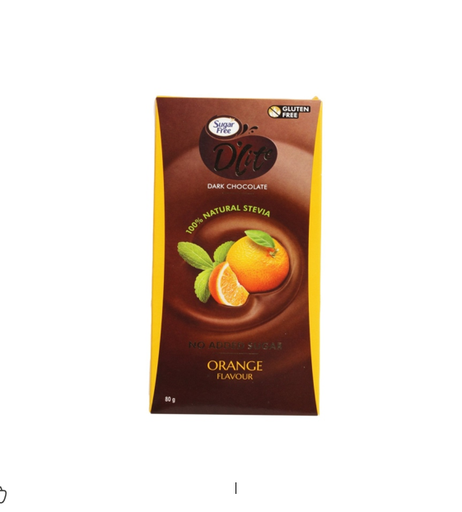 [01120500848] D'Lite Dark Chocolate Slab Orange Flavor with Stevia - sugar free, gluten free