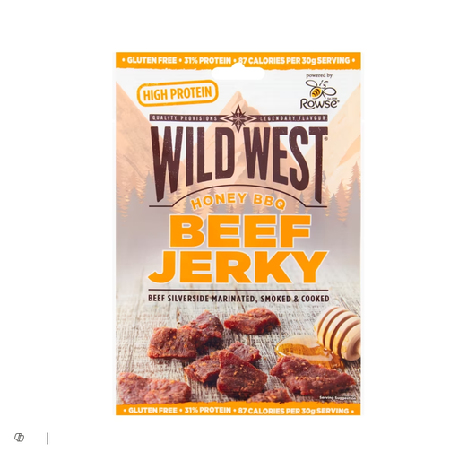 WILD WEST HONEY BBQ BEEF JERKY 25G