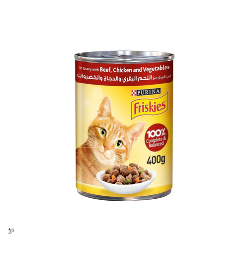 [1740-00187] FRISKIES CAT BEEF AND CHICKEN AND VEGETABLE 400g