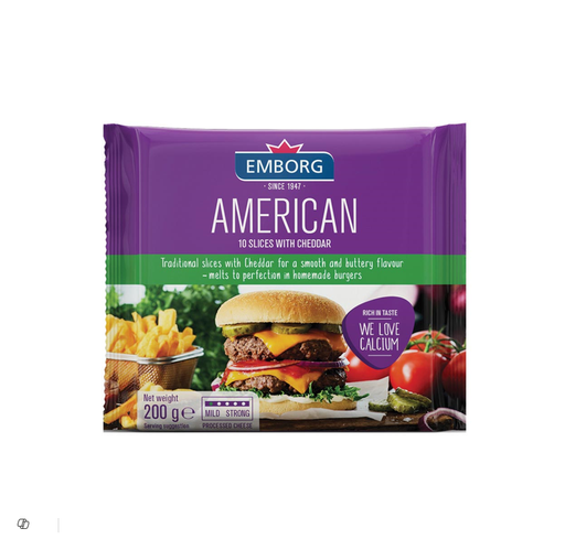 EMBORG AMERICAN 10 SLICES WITH CHEDDAR
