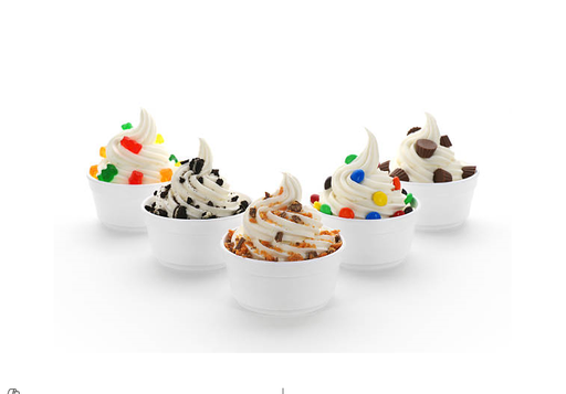 ICE CREAM IN CUP WITH TOPPINGS
