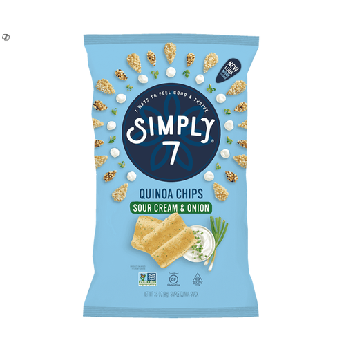 [029-031648] SIMPLY 7 CHIPS QUINOA SOUR CREAM & ONION 130GM