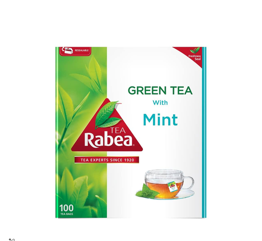 [ams0038] RABEA GREEN TEA WITH MINT 100BAGS