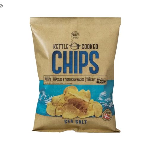 crispy kettle cooked chips sea salt 150gm