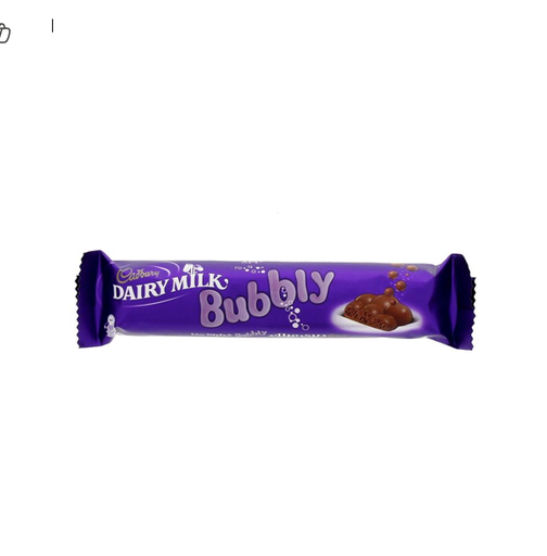 [7622210077660] Cadbury Dairy Milk Bubbly Chocolate Bar 28GM