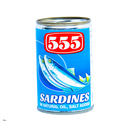 [023-001030] 555 Sardines in Natural Oil with Salt 155GM