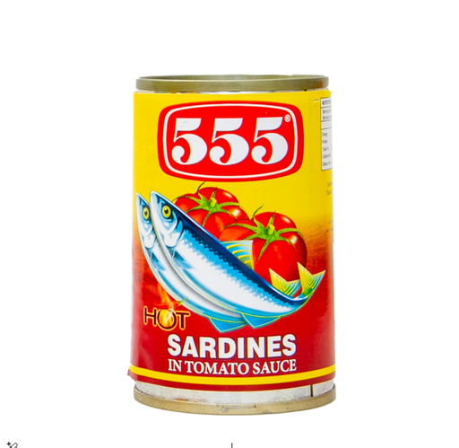 [023-001020] 555 Hot Sardines in Tomato Sauce 155GM