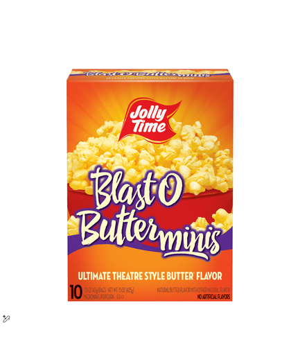 [028190007593] Jolly Time Blast O Butter Microwavable Popcorn (3bags) 298g