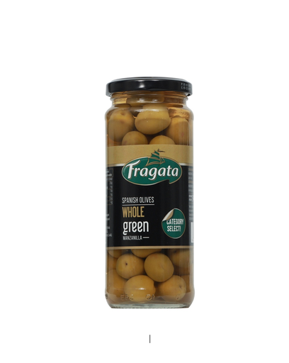 [04239ANC17] FRAGATA WHOLE GREEN OLIVES 12*340GM