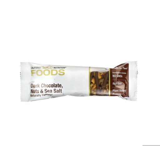 FOODS DARK CHOCOLATE, NUTS & SEA SALT 8GM FIPER PLANT BASED PROTEIN40GM