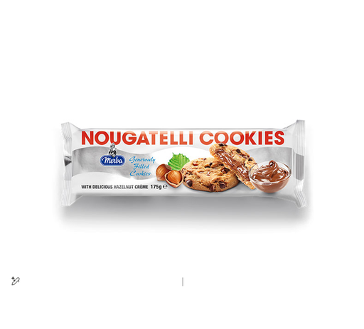 Merba Nougatelli Cookies Filled with Hazelnut Cream 175GM