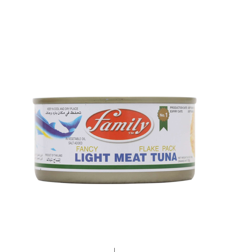 [023-026720] FAMILY LIGHT MEAT TUNA FLAKES 185GM