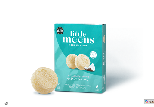 LITTLE MOONS CREAMY COCONUT MOCHI ICE CREAM 100GM 