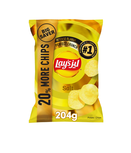 Lays Potato Chips SALT 204GM