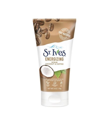 St. Ives Energizing Scrub with Coconut & Coffee - parabens free, oil free 170GM