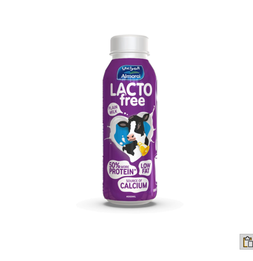 [4550] ALMARAI LACTO FREE PLAIN MILK 400ML