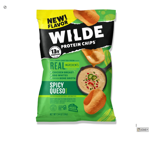 WILDE PROTEIN CHIPS SPICY QUESO 38GM 