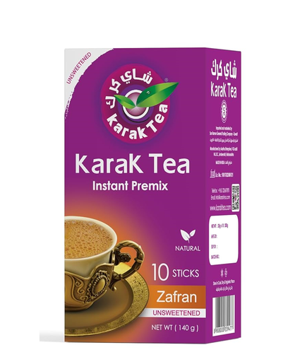 [72KSU] KARAK TEA INSTANT PREMIX ZAFRAN UNSWEETENED 140GM 10STICKS