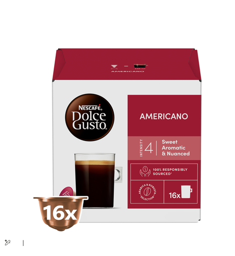 DOLE GUSTO COFFEE CAPSULE AMERICNO 10 PCS 