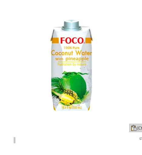 [020-398405] FOCO COCONUT WATER WITH PINEAPPLE 500 ML