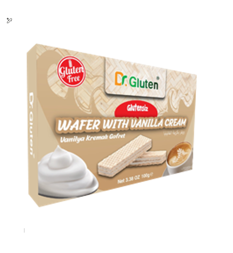 DR. GLUTEN WAFER WITH VANILLA CREAM 100GM