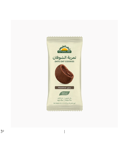 [3320281] NATURELAND DATE OAT COOKIES HAZELNUT ORGANIC 20GM 