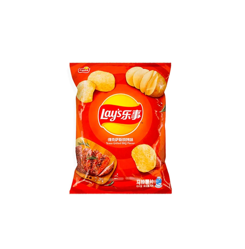 LAYS POTATO CHIPS TEXAS GRILLED BBQ FLAVOUR 70GM 