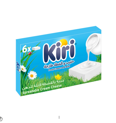 [VQ21NA1] KIRI FRESH CREAM AND MILK SPREADABLE CHEESE 100GM 