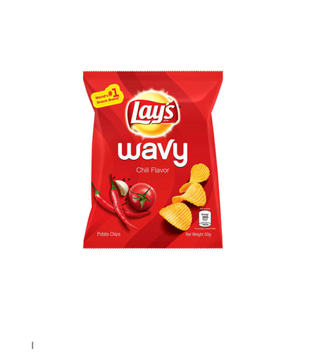 LAYS WAVY POTATO CHIPS SPICY FLAVOUR 70GM