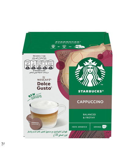 STARBUCKS BY NESCAFE DOLCE GUSTO CAPPUCCINO COFFEE 120GM 