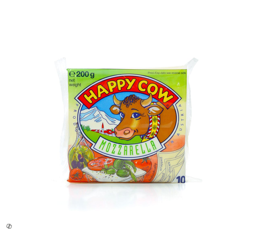 [2206-00007] HAPPY COW CHEESE MOZZARELLA SLICE 200GM