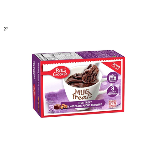 [1100-00061] BETTY CROCKER MUG TREATS HOT FUDE BROWNIE MIX WITH CHOCOLATE TOPPING 300GM